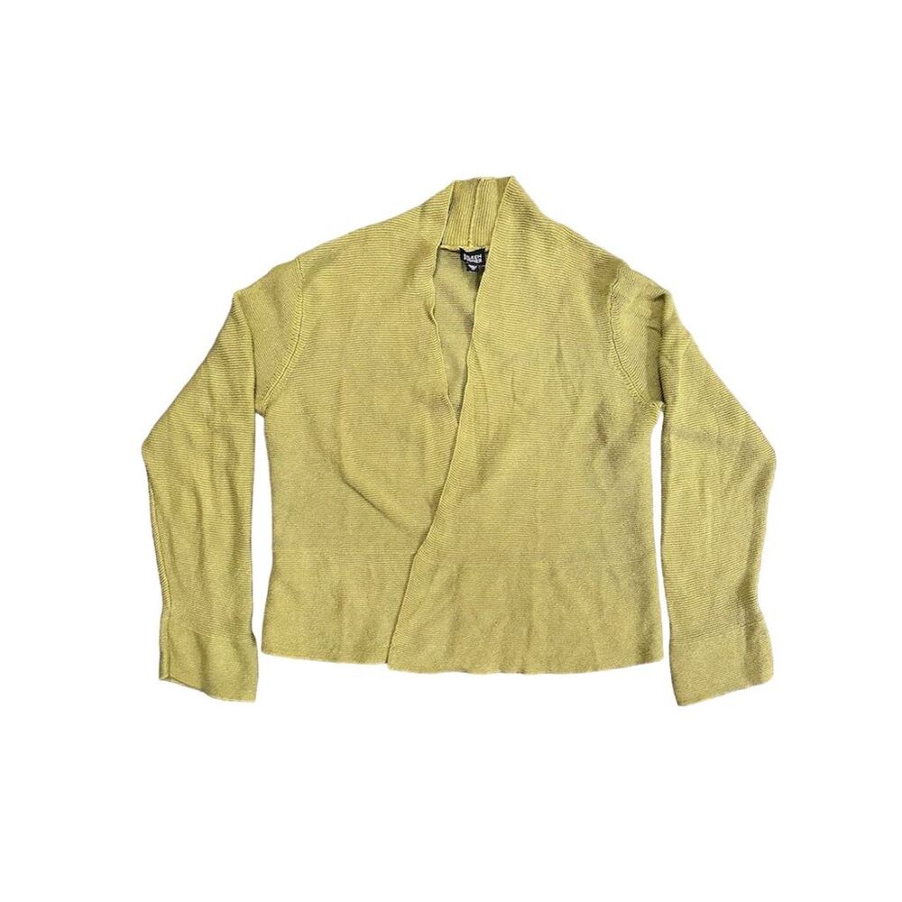 Eileen Fisher Women's Green Cardigan Sweater Size M Linen / Cotton